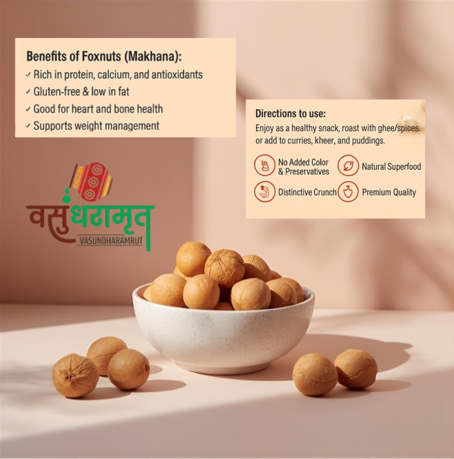 Art2artist Vasundharamrut Organic Foxnuts (Makhana) – Protein-Rich, Gluten-Free Superfood Snack